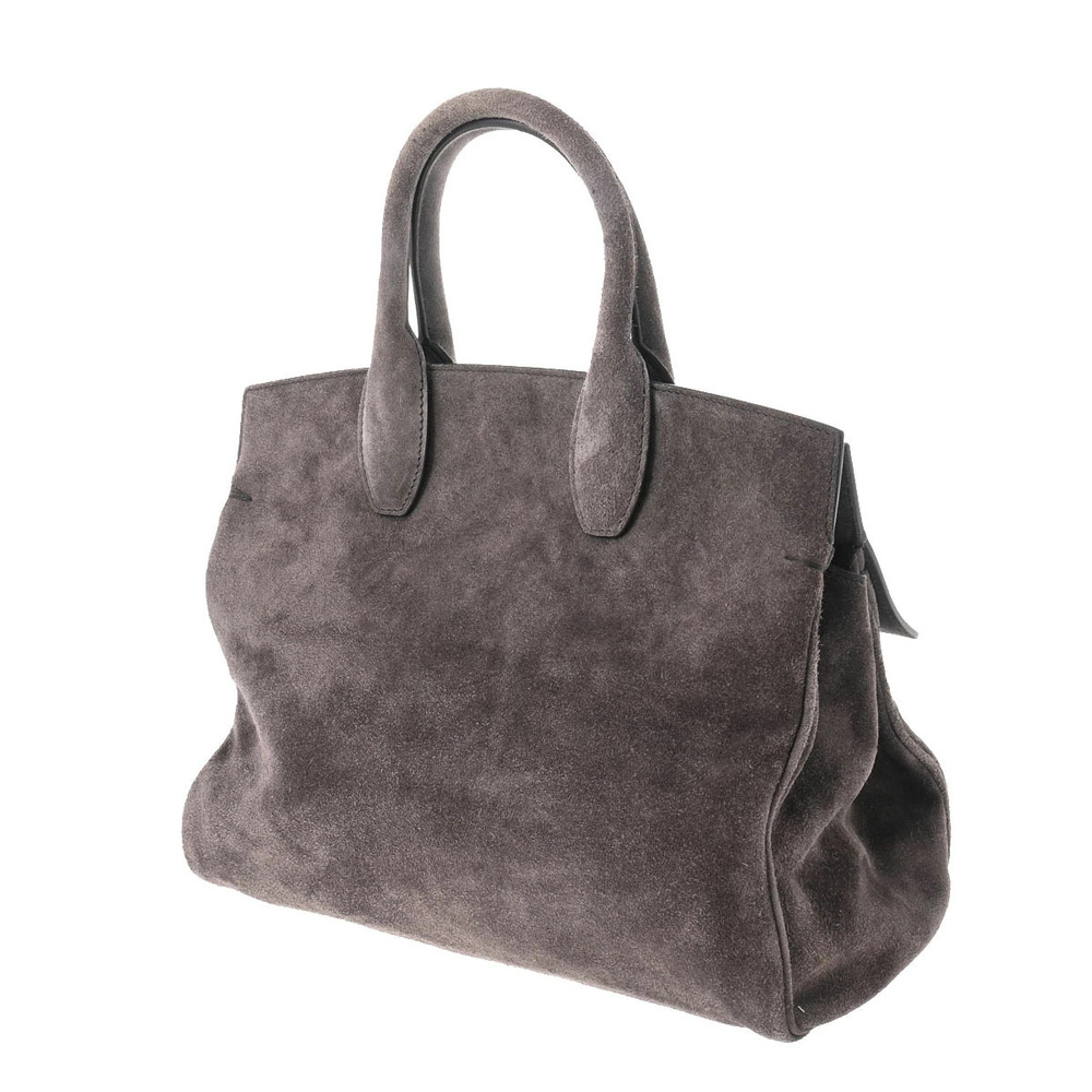 Salvatore Ferragamo Suede Handbag Gray Studio